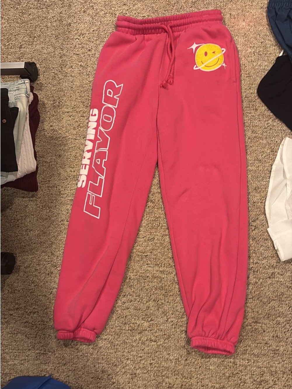 Serving Flavor Kids Pink Graphic Jogger Sweatpants